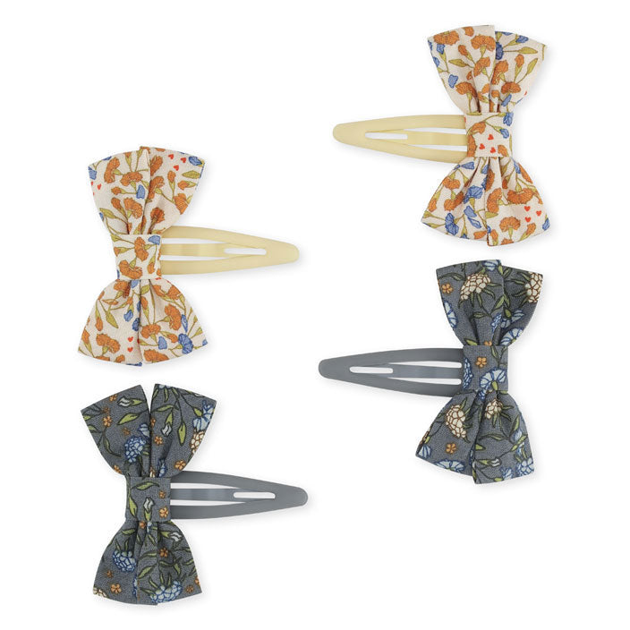 Konges Slojd Nuit De Fleurs 4 Pack Hair Clips Bow