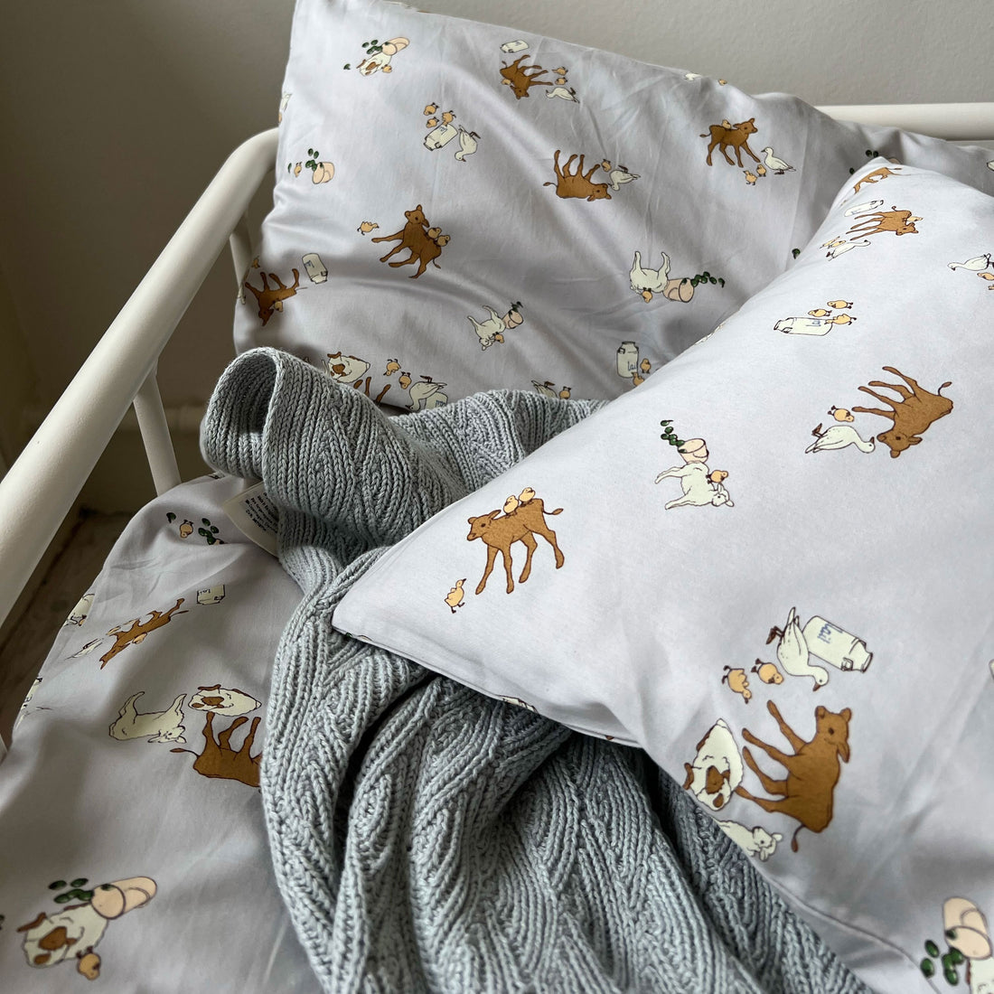 Konges Slojd Farm Blue Baby Bedding Gots