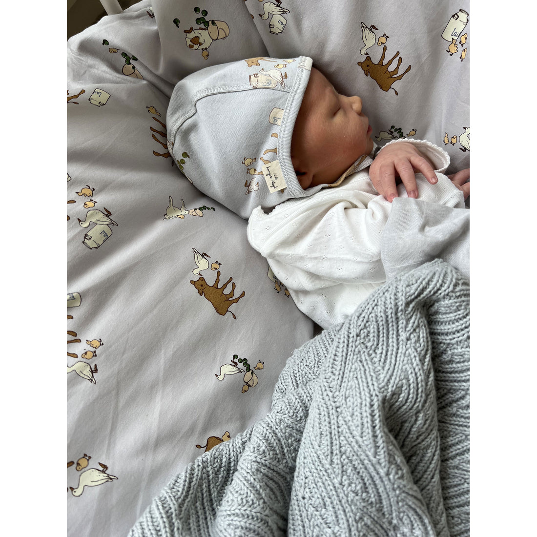 Konges Slojd Farm Blue Baby Bedding Gots