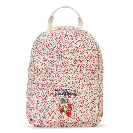 Konges Slojd Red Blossom Mist Storm Quilted Backpack Print