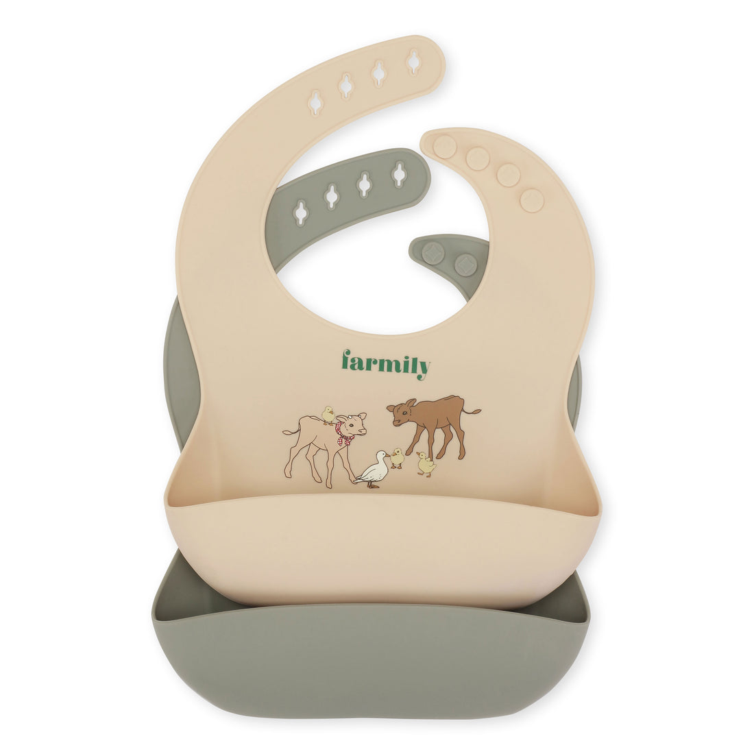 Konges Slojd Farm 2 Pack Silicone Bibs