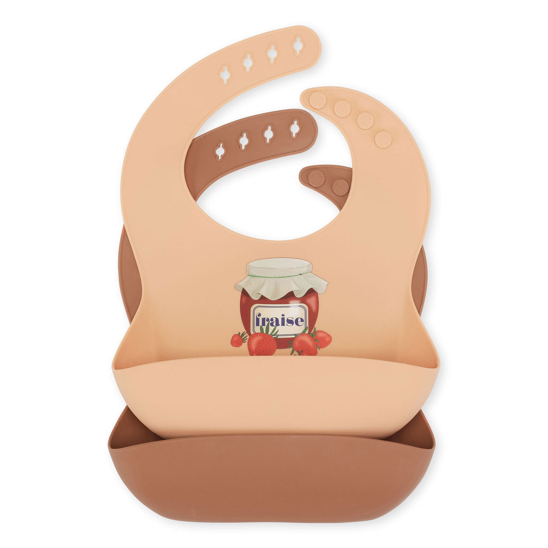 Konges Slojd Fraise 2 Pack Silicone Bibs