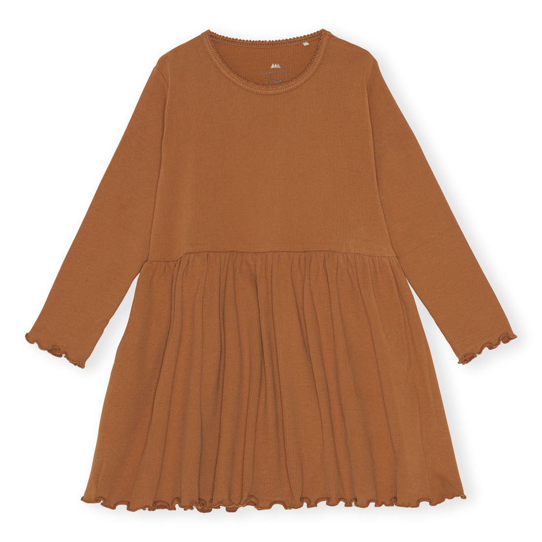 Konges Slojd Leather Brown Siff Dress Gots