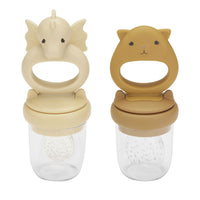 Konges Slojd Limonade/Honey Mustard 2 Pack Fruit Feeding Pacifier Dragon
