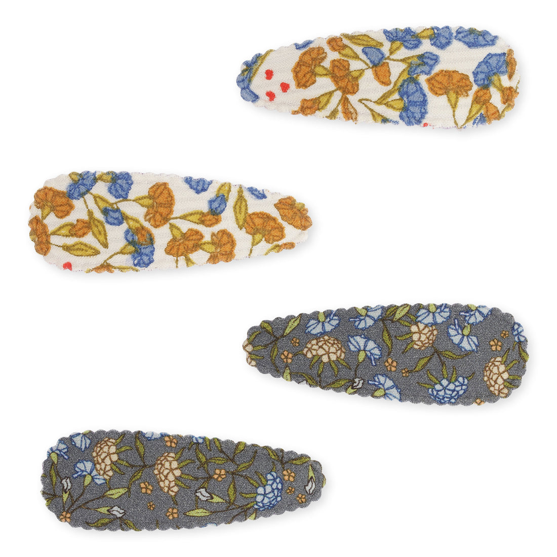 Konges Slojd Nuit De Fleurs 4 Pack Fabric Hair Clips