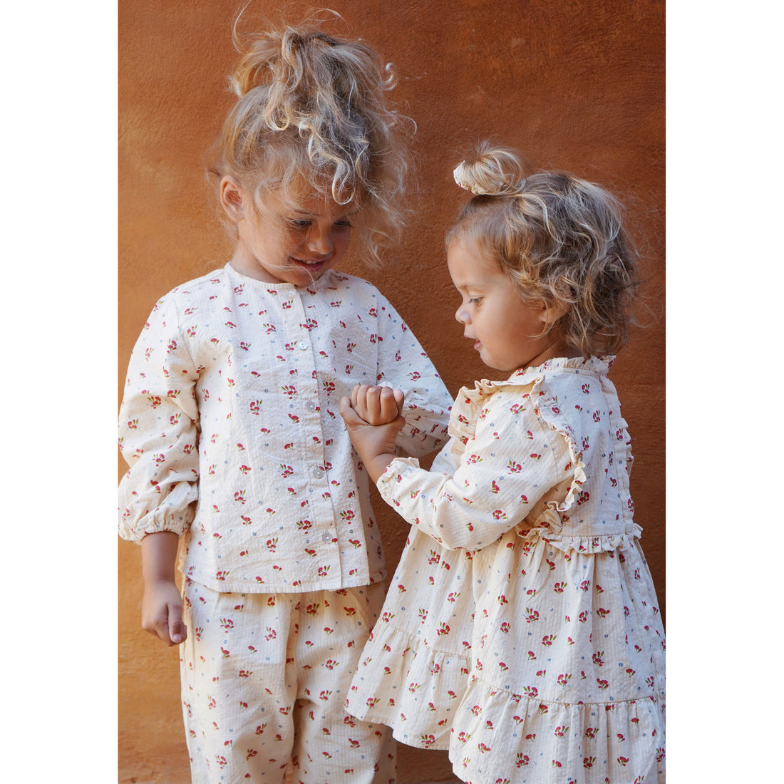 Konges Slojd Pluie De Fleur Red Como Dress Gots