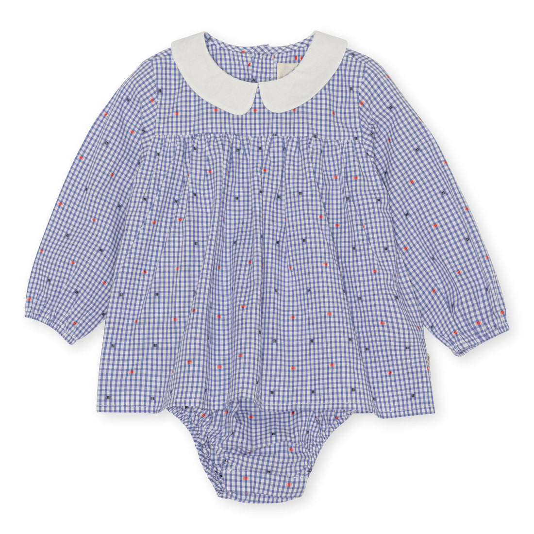 Konges Slojd Jaquard Check French Collar Romper
