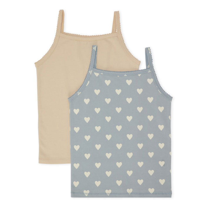 Konges Slojd Aisuru/Sand Basic 2 Pack Strap Top Gots