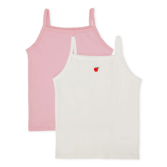 Konges Slojd Sweet Lilac/White Basic 2 Pack Strap Top Gots