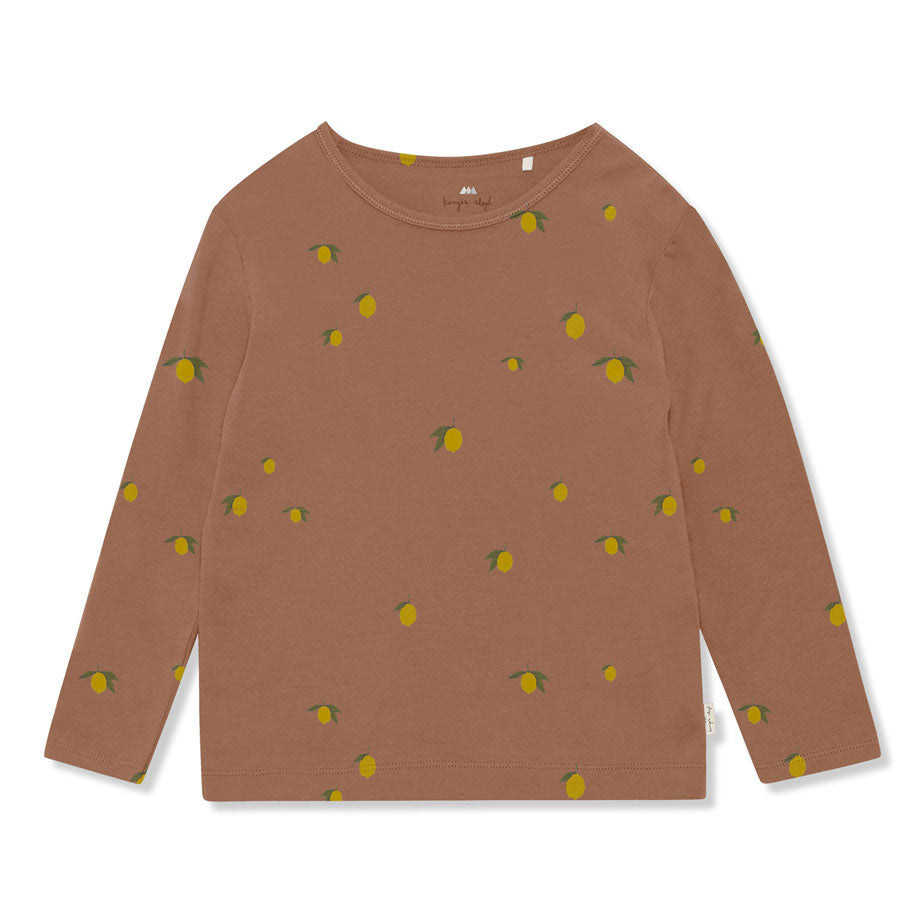 Konges Slojd Lemon Brown Basic Tee Gots