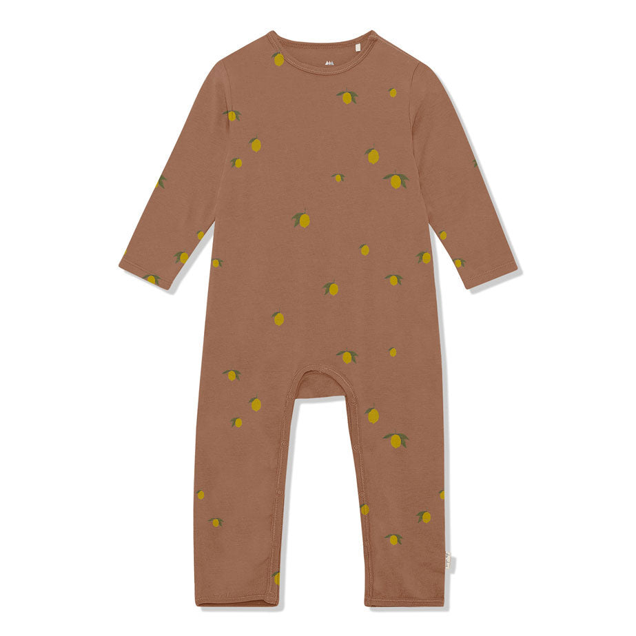 Konges Slojd Lemon Brown Basic Onesie Gots