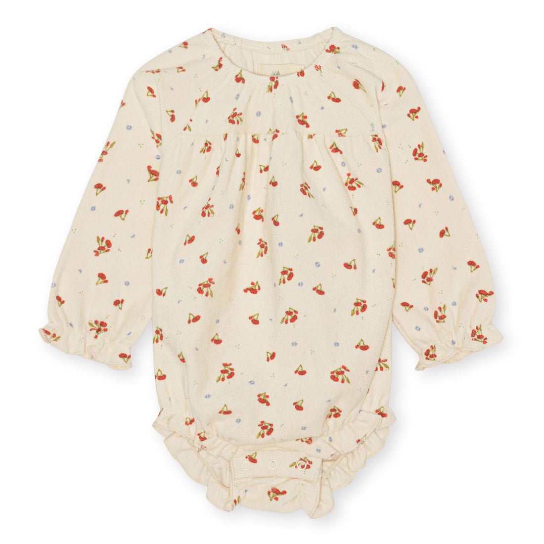 Konges Slojd Pluie De Fleur Red Itty Romper Gots