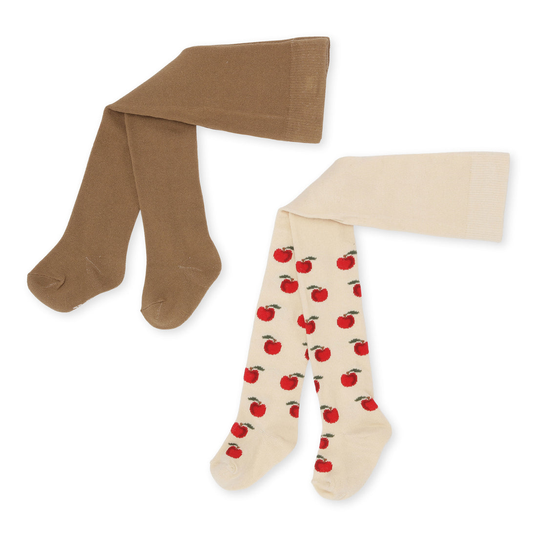 Konges Slojd Pomme/Tigers Eye 2 Pack Jacquard Tights