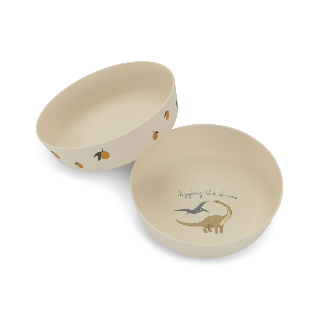 Konges Slojd Lemon/Dino 2 Pack Bowl