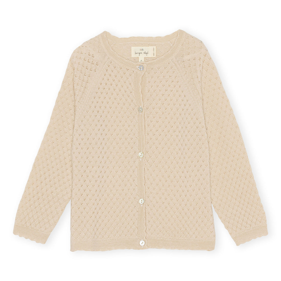 Konges Slojd Almond Milk Fuzzy Cardigan