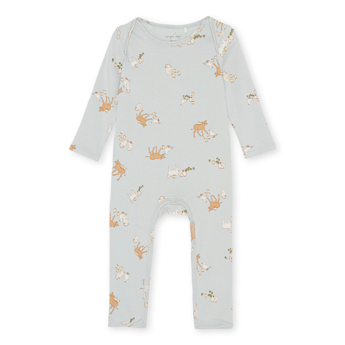 Konges Slojd Farm Blue Classic Onesie Gots