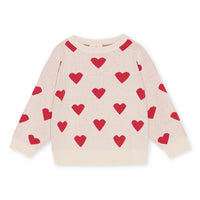 Konges Slojd Buttercream Heart Lapis Knit Sweater