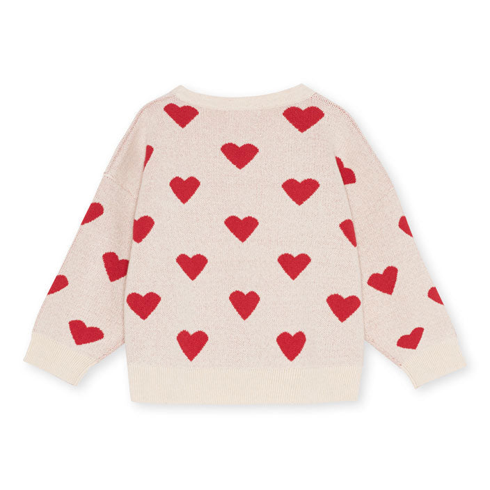 Konges Slojd Buttercream Heart Lapis Knit Sweater