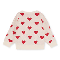 Konges Slojd Buttercream Heart Lapis Knit Sweater