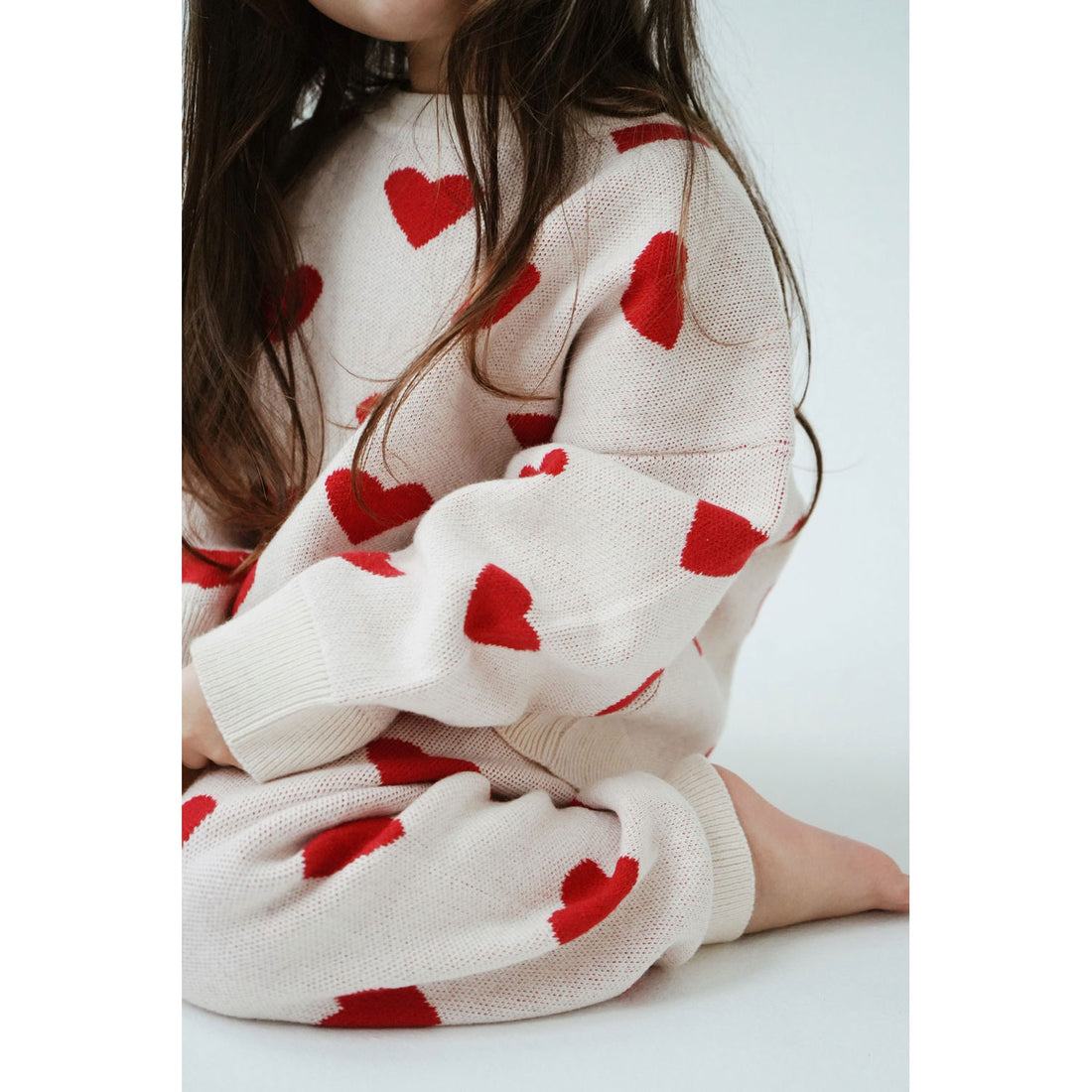 Konges Slojd Buttercream Heart Lapis Knit Sweater