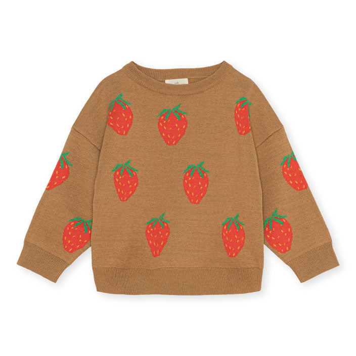 Konges Slojd Strawberry Brown Lapis Knit Blouse