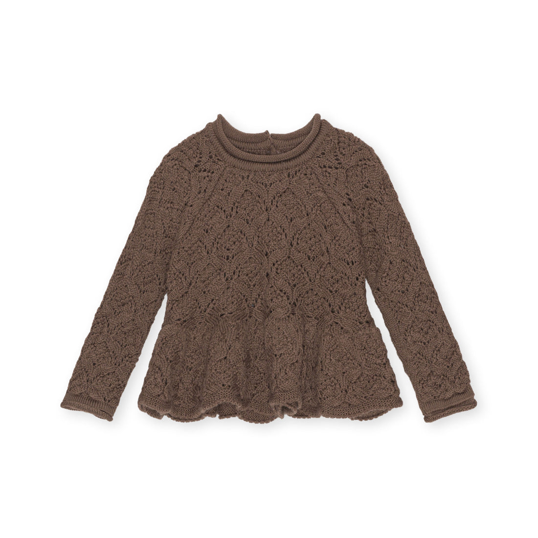 Konges Slojd Faded Brown Cabby Lace Sweater