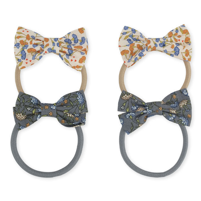Konges Slojd Nuit De Fleurs 4 Pack Hair Elastics Bow