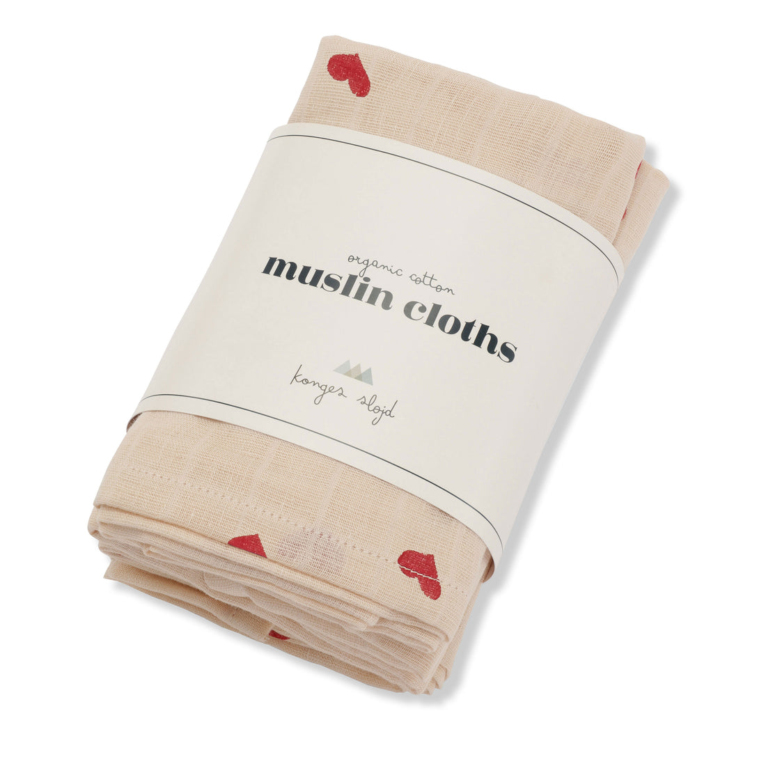 Konges Slojd Amour Rouge 3 Pack Muslin Cloth