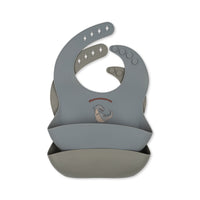 Konges Slojd Dansosaurus 2 Pack Silicone Bibs