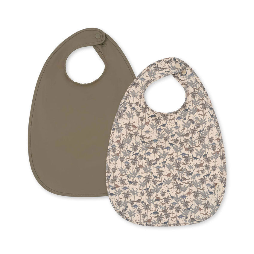 Konges Slojd Dino Blue/Overland Trek 2 Pack Dinner Bib