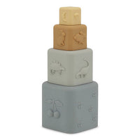 Konges Slojd Quarry Blue Mix Silicone Stacking Tower