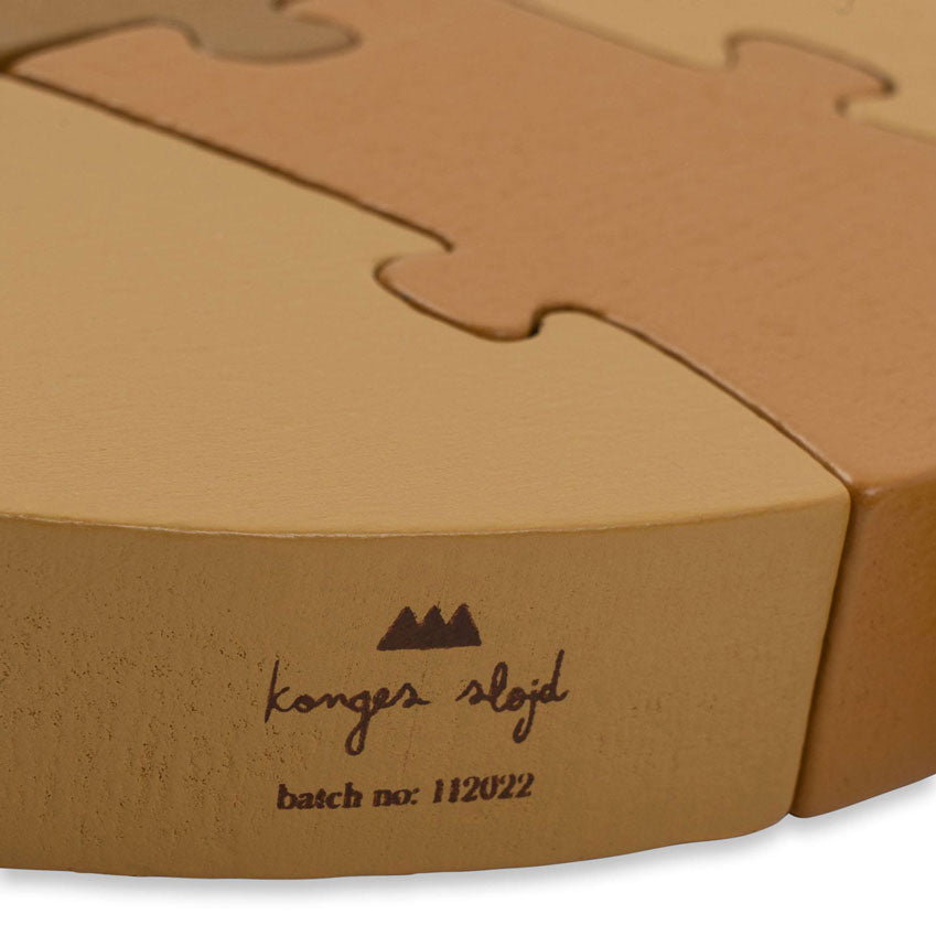 Konges Slojd Lemon Wooden Puzzle Numbers Lemon Fsc