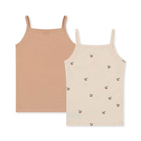 Konges Slojd Cherry/ Toasted Almond Basic 2 Pack Strap Top Gots