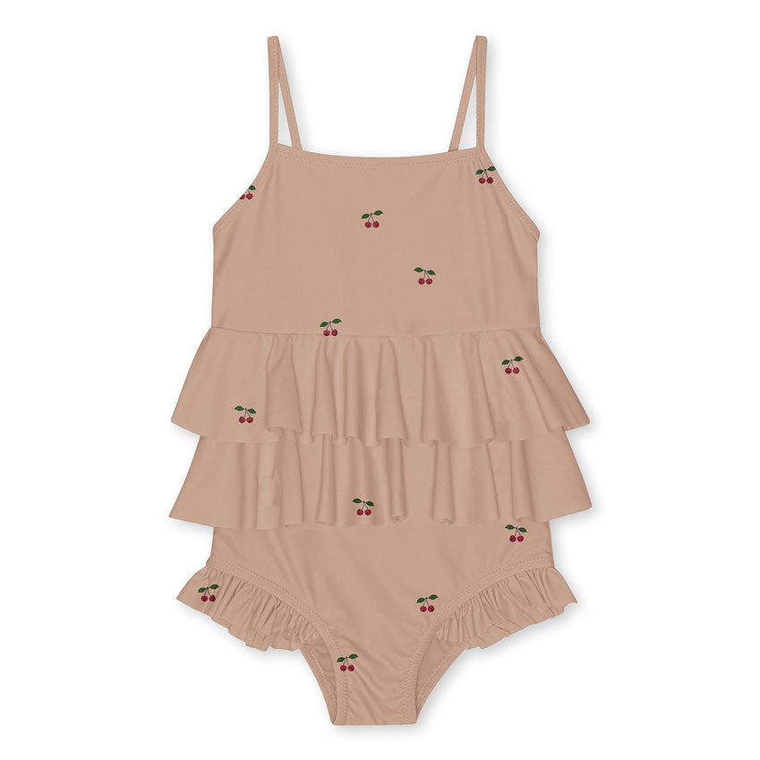 Konges Slojd Cherry Blush Manuca Frill Swimsuit