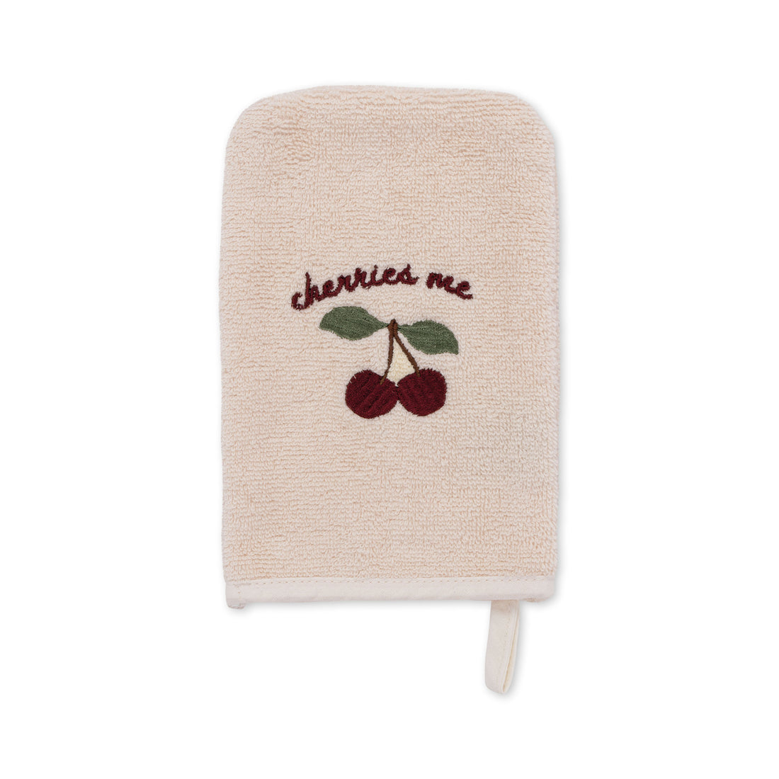 Konges Slojd Cherry 3 Pack Washcloth Embroidery