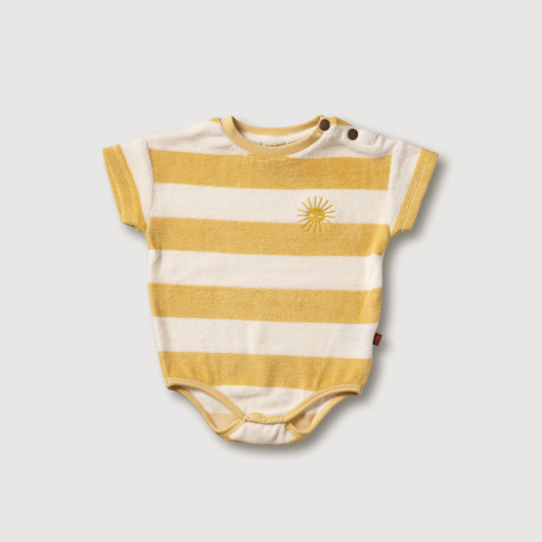 Kidwild Yellow Stripe Organic Bodysuit