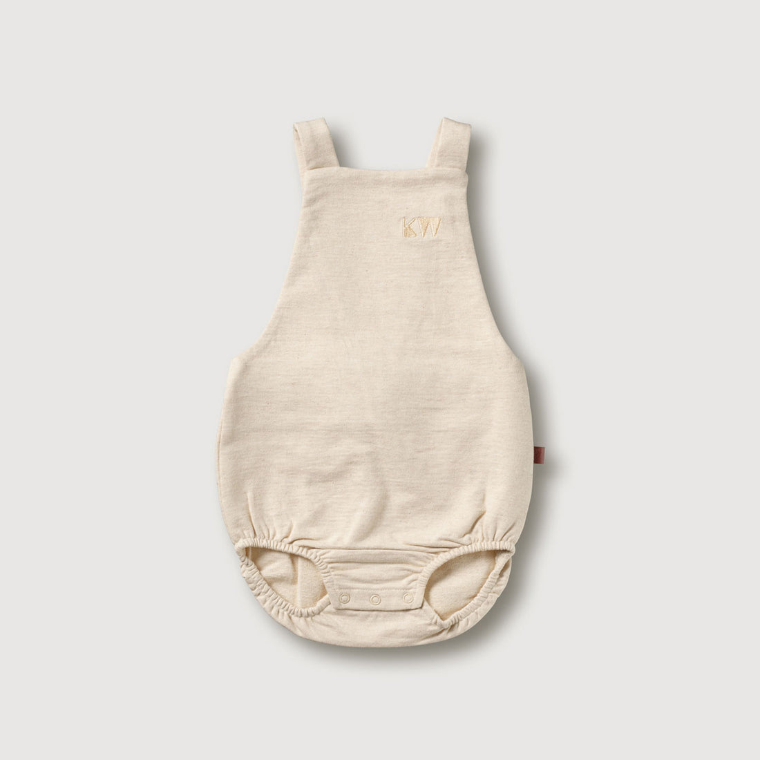 Kidwild Oatmeal Melange Organic Strap Romper