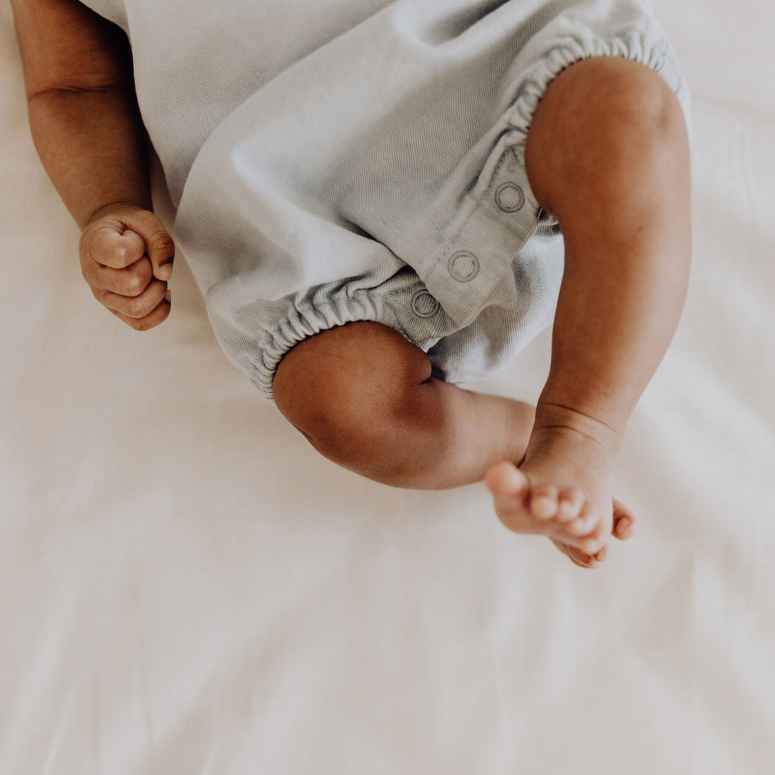 Kidwild Denim Organic Strap Romper