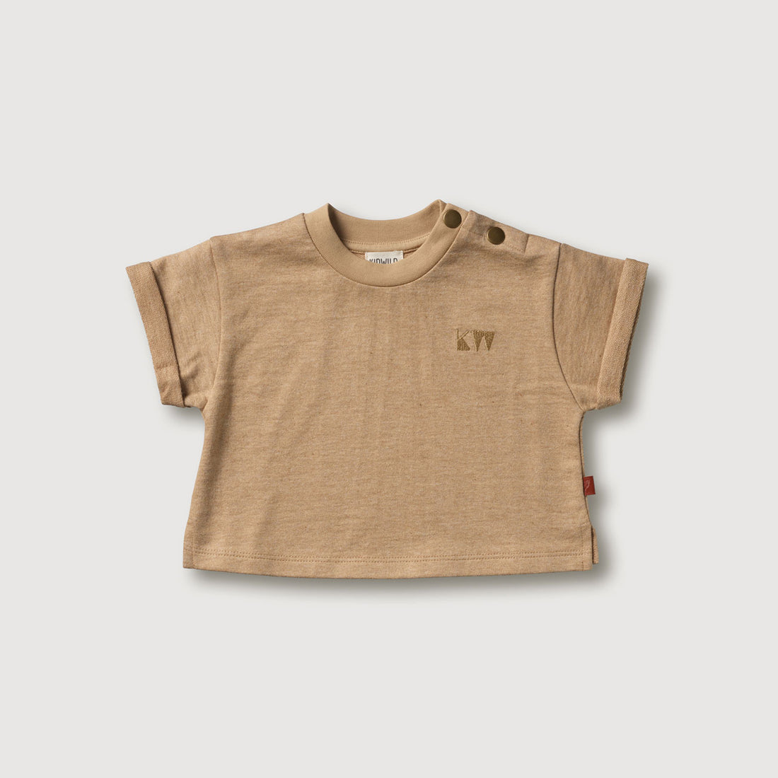 Kidwild Almond Melange Organic Boxy Tee