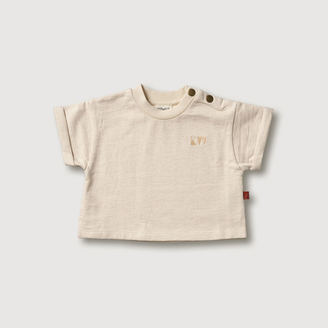 Kidwild Oatmeal Melange Organic Boxy Tee