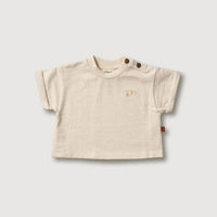 Kidwild Oatmeal Melange Organic Boxy Tee
