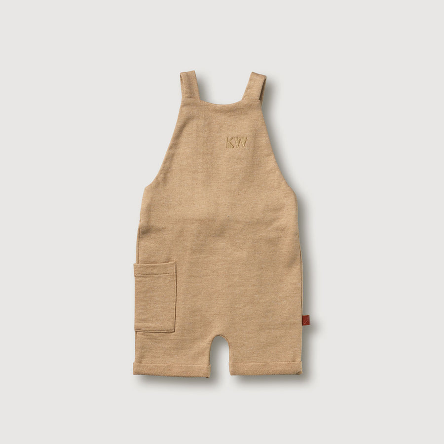 Kidwild Almond Melange Organic Overalls