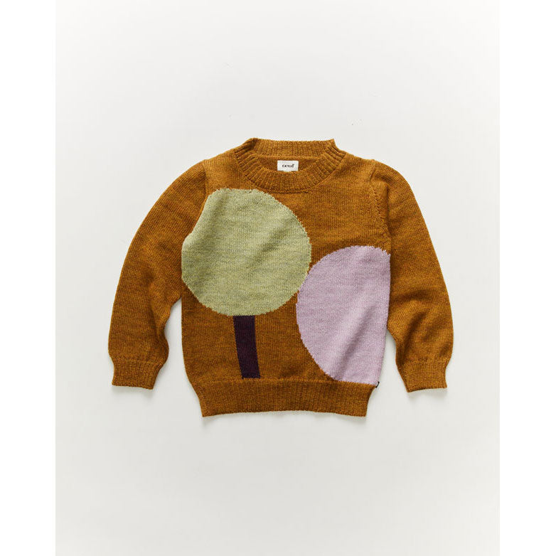 Oeuf Graphic Sweater-Acorn