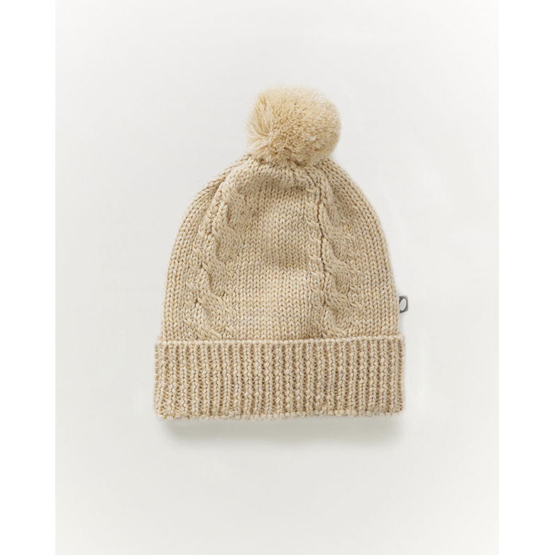 Oeuf Cable Knit Beanie-Bright Beige