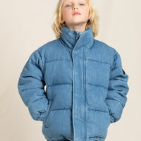 Finger in the Nose Blue Denim Padded Jacket