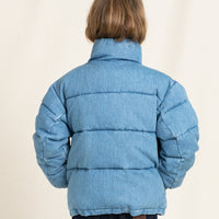 Finger in the Nose Blue Denim Padded Jacket