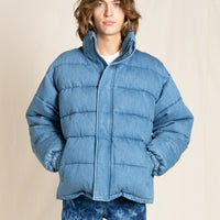 Finger in the Nose Blue Denim Padded Jacket