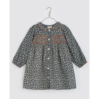Little Cotton Clothes Cove Blue Floral Forget Me Not Kate Smock Dress