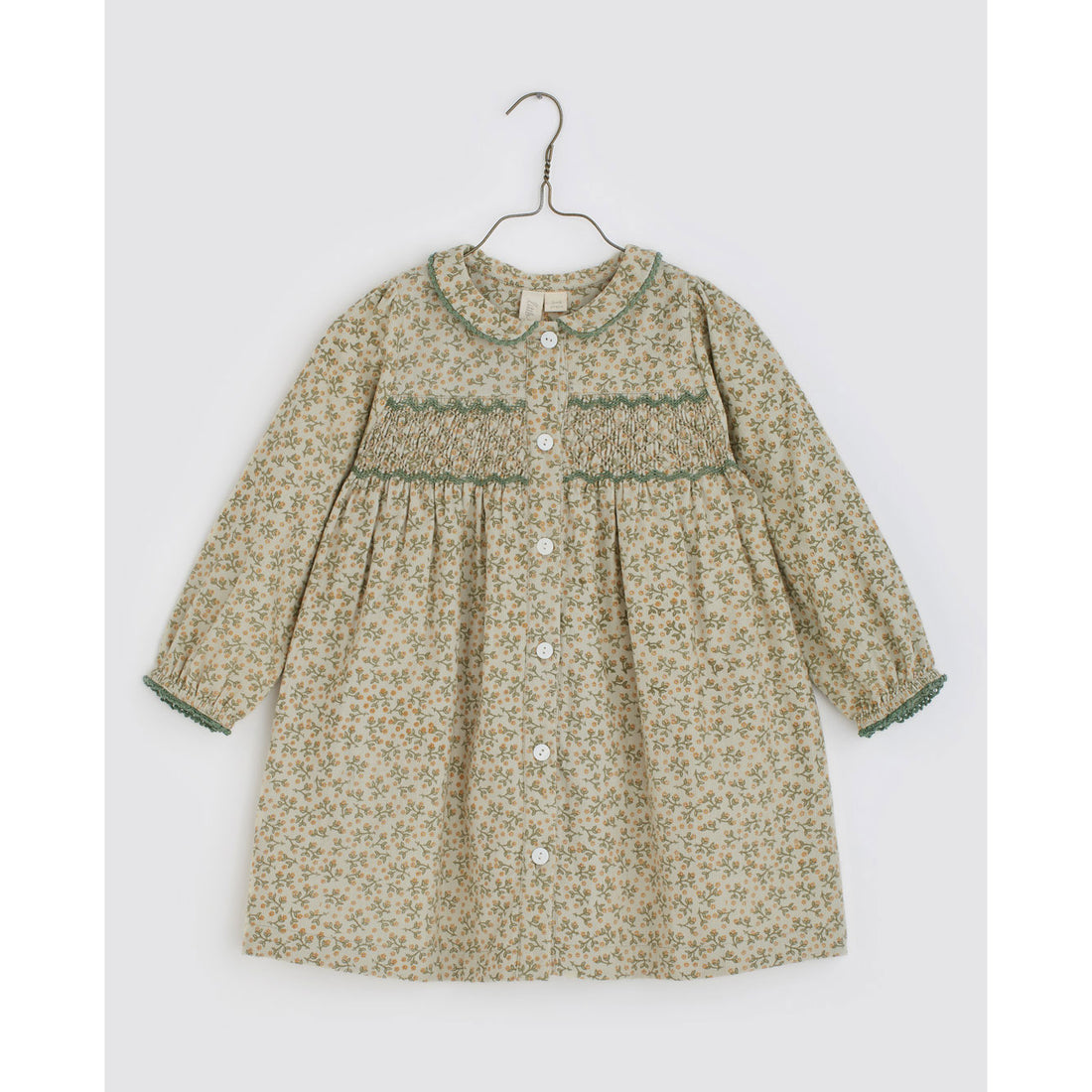 Little Cotton Clothes Laurel Hedgerow Floral Cord Kate Smocked Dress