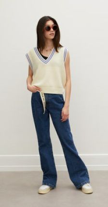 Les Coyotes De Paris Off White Knit Vest